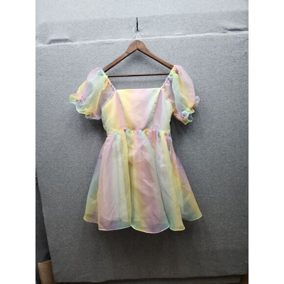 Hot  Topic Sweet Society Pastel Rainbow Dress MD - Picture 1 of 5
